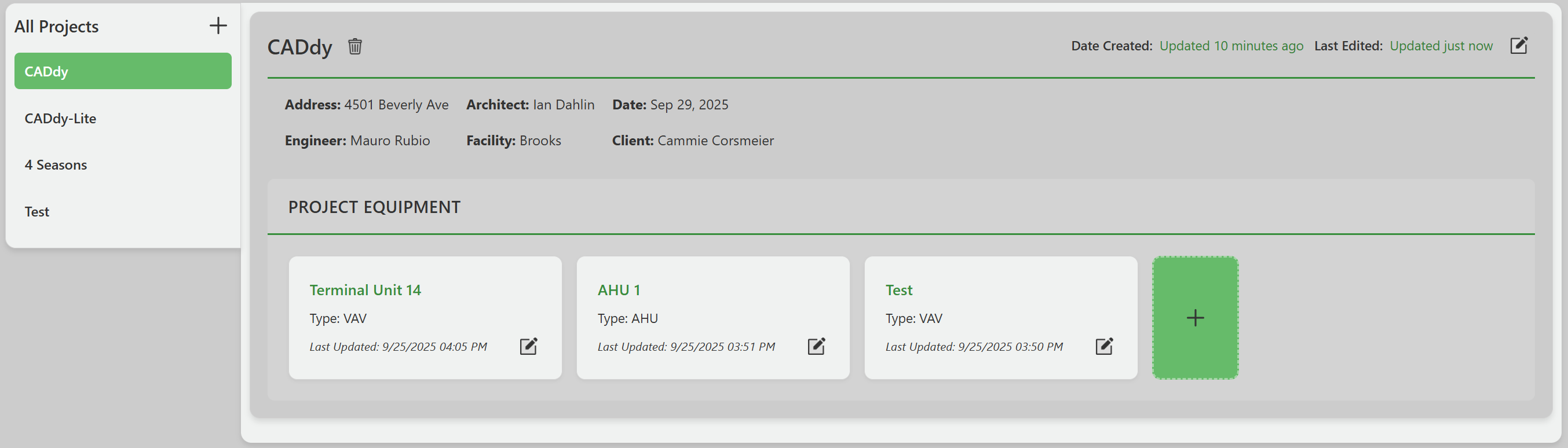Project Info Screenshot